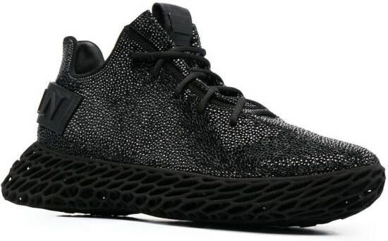 Philipp Plein Skeleton Caviar low-top sneakers Zwart