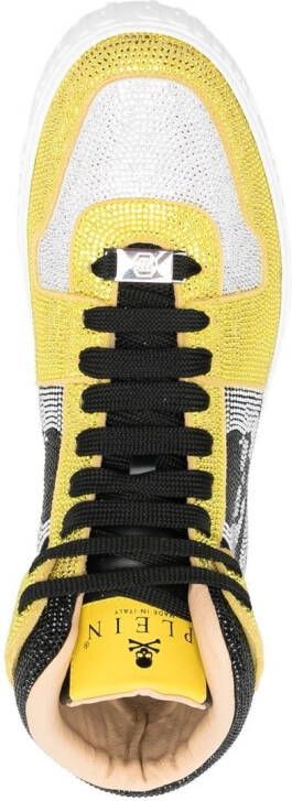 Philipp Plein Crystal Notorious high-top sneakers Geel