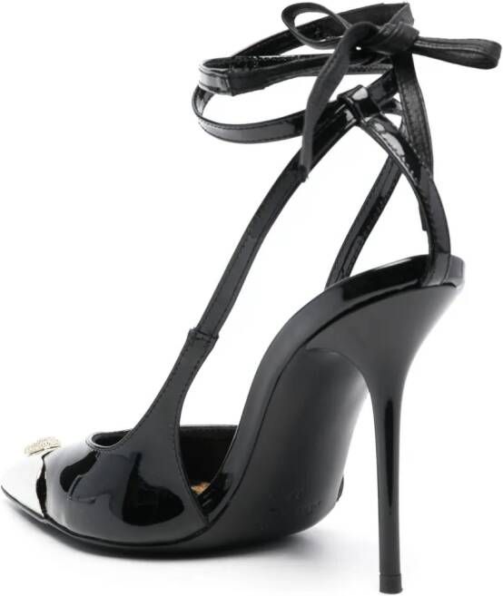 Philipp Plein Crystal Skull leren pumps Zwart