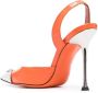 Philipp Plein Decollete leren pumps Oranje - Thumbnail 3