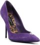 Philipp Plein Decollete pumps met suède hak Paars - Thumbnail 2