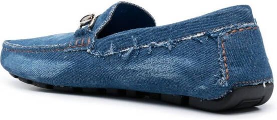 Philipp Plein Denim mocassins Blauw