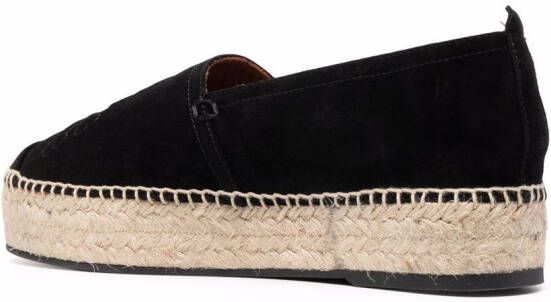 Philipp Plein Espadrilles met geborduurde doodskop Zwart