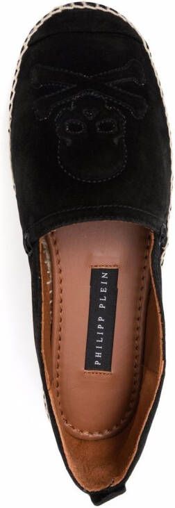 Philipp Plein Espadrilles met geborduurde doodskop Zwart