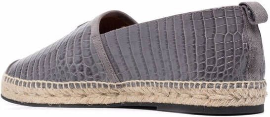 Philipp Plein Espadrilles met logo reliëf Grijs