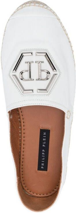 Philipp Plein Espadrilles met logoplakkaat Wit