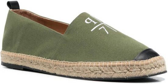 Philipp Plein Espadrilles met logoprint Groen