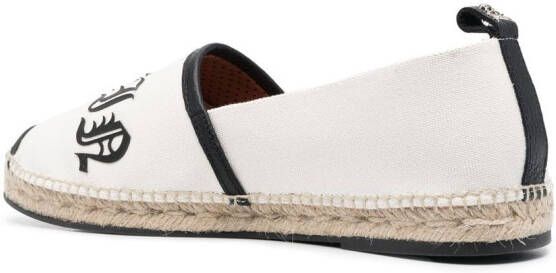 Philipp Plein Espadrilles met logoprint Wit