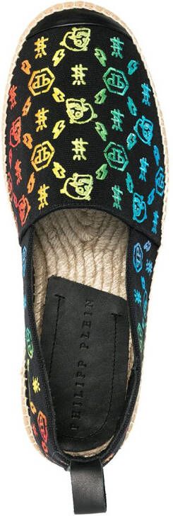 Philipp Plein Espadrilles met logoprint Zwart