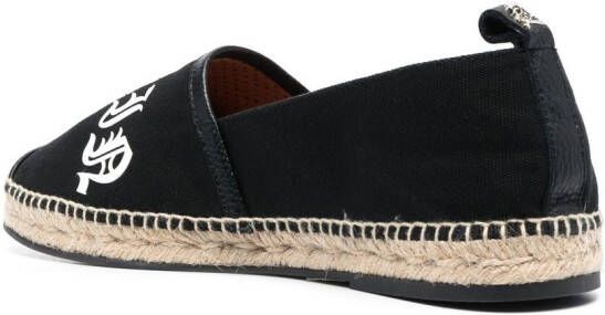 Philipp Plein Espadrilles met logoprint Zwart