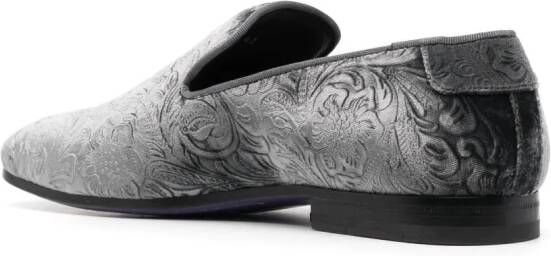 Philipp Plein Fluwelen loafers Grijs