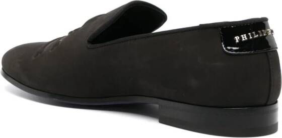 Philipp Plein Fluwelen loafers Zwart