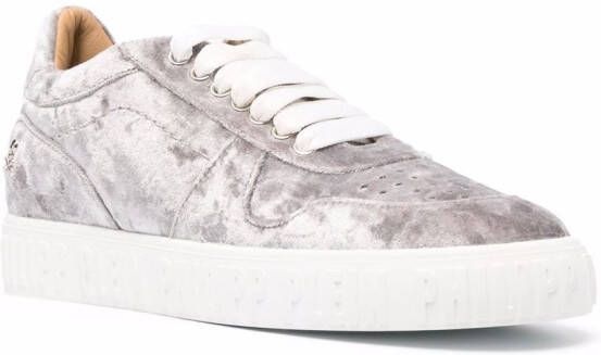 Philipp Plein Fluwelen sneakers Grijs