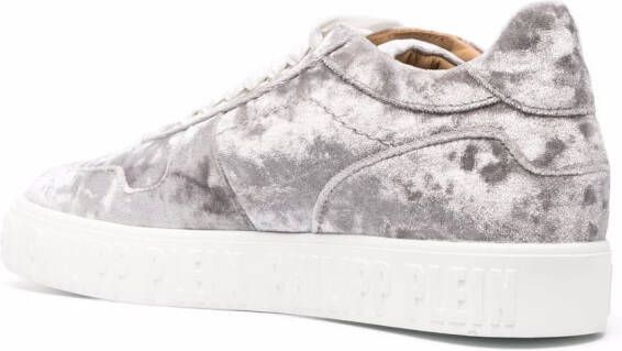 Philipp Plein Fluwelen sneakers Grijs