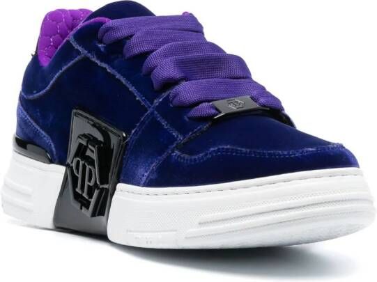 Philipp Plein Fluwelen sneakers Paars