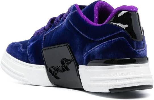 Philipp Plein Fluwelen sneakers Paars