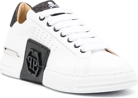 Philipp Plein Sneakers met glitter Wit