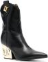 Philipp Plein Gothic Plein CowBoy enkellaarzen Zwart - Thumbnail 2