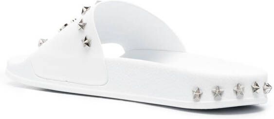 Philipp Plein Gothic Plein sandalen met studs Wit