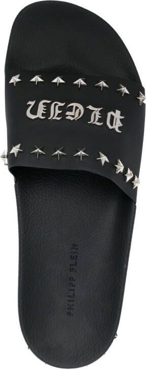 Philipp Plein Gothic Plein sandalen met studs Zwart