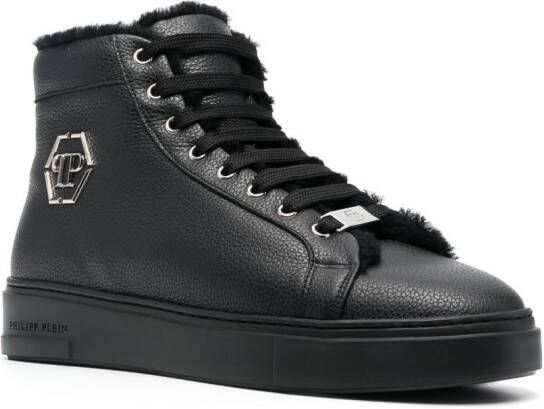 Philipp Plein Hexagon high-top sneakers Zwart