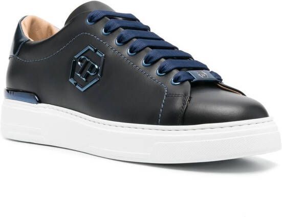 Philipp Plein Hexagon sneakers met logoplakkaat Blauw