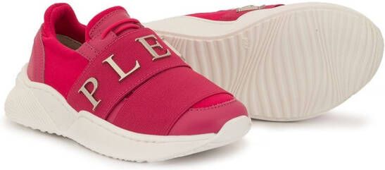 Philipp Plein Junior Hardloopsneakers met logo Roze