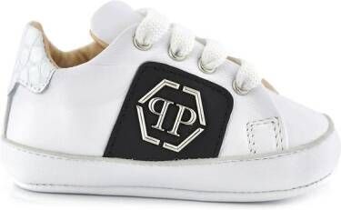 Philipp Plein Junior Hexagon low-top sneakers Wit