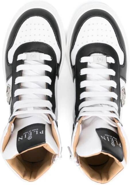 Philipp Plein Junior Leren sneakers Wit