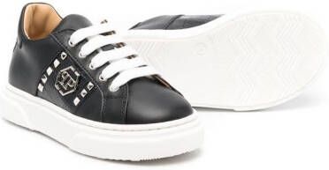 Philipp Plein Junior Sneakers met spikes Zwart