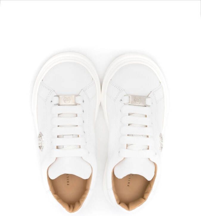 Philipp Plein Junior The Plein low-top sneakers Wit