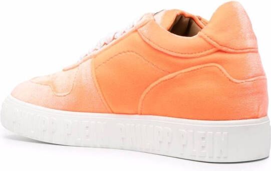 Philipp Plein King Power fluwelen sneakers Oranje