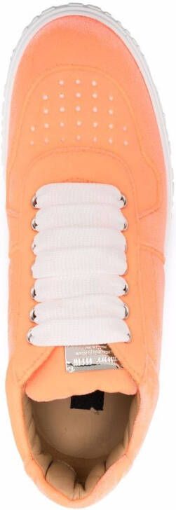 Philipp Plein King Power fluwelen sneakers Oranje