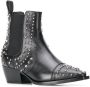 Philipp Plein Lage cowboylaarzen Zwart - Thumbnail 2