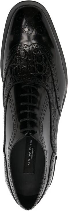 Philipp Plein Leren derby Oxford schoenen Zwart