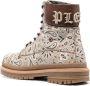 Philipp Plein Leren enkellaarzen Beige - Thumbnail 3