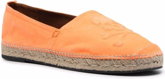 Philipp Plein Leren espadrilles Oranje