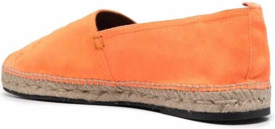 Philipp Plein Leren espadrilles Oranje