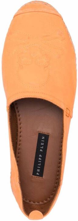 Philipp Plein Leren espadrilles Oranje