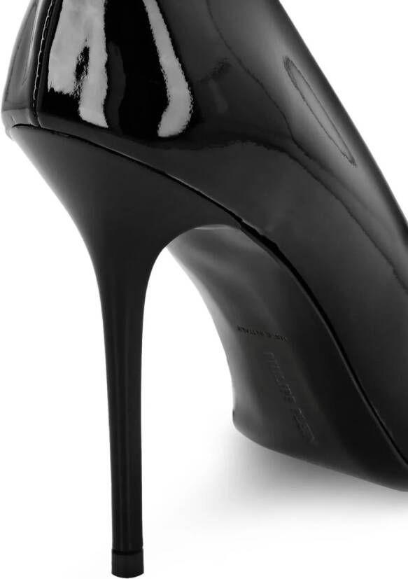 Philipp Plein Leren pumps Zwart