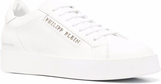 Philipp Plein Leren sneakers Wit