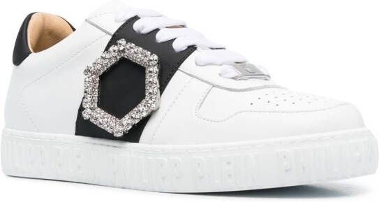 Philipp Plein Leren sneakers Wit