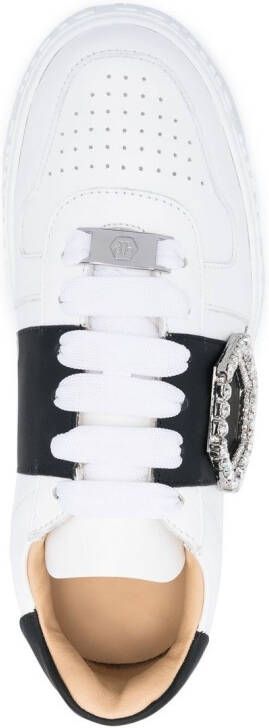 Philipp Plein Leren sneakers Wit