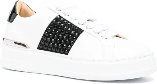 Philipp Plein Leren sneakers Wit