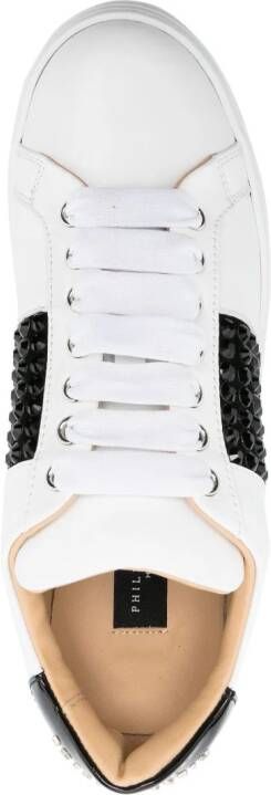 Philipp Plein Leren sneakers Wit