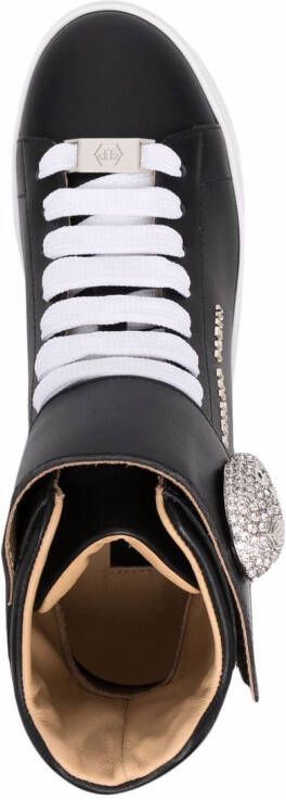 Philipp Plein Leren sneakers Zwart