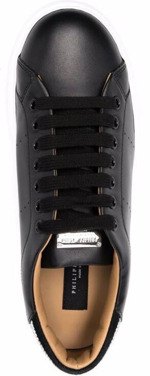 Philipp Plein Leren sneakers Zwart