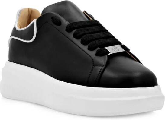 Philipp Plein Leren sneakers Zwart