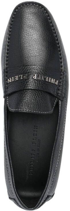 Philipp Plein Loafers met logo Zwart