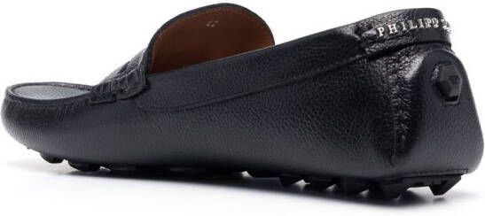 Philipp Plein Loafers met logo Zwart